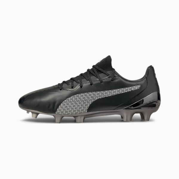 Ghete Fotbal Puma King Platinum Neymar Jr. FG/AG Barbati Negrii Albi | PM654NAD