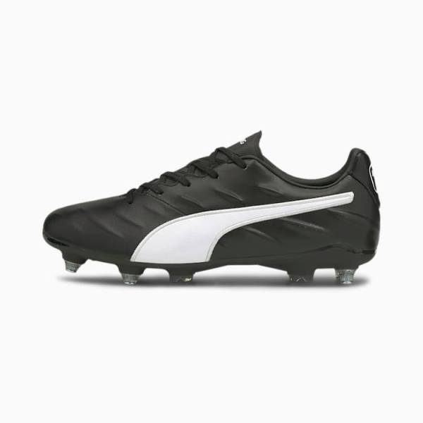 Ghete Fotbal Puma King Pro 21 MxSG Barbati Negrii Albi | PM156AER