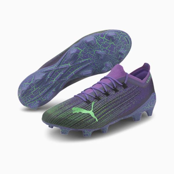 Ghete Fotbal Puma ULTRA 1.1 FEAR FG/AG Barbati Violet Verzi Negrii | PM634UWA