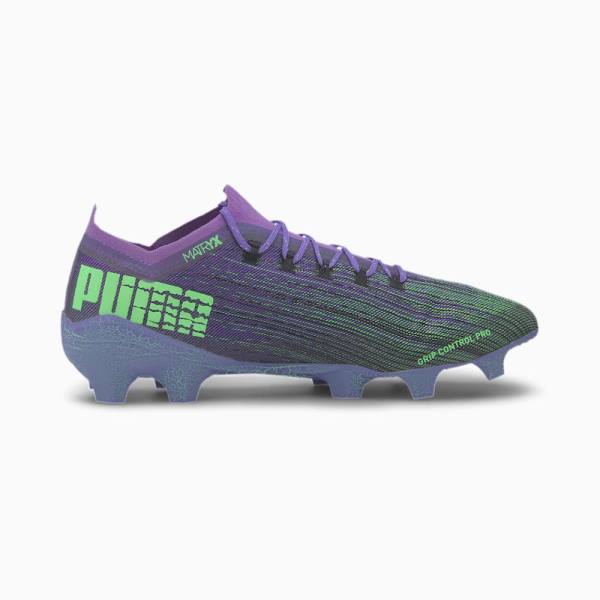 Ghete Fotbal Puma ULTRA 1.1 FEAR FG/AG Barbati Violet Verzi Negrii | PM634UWA