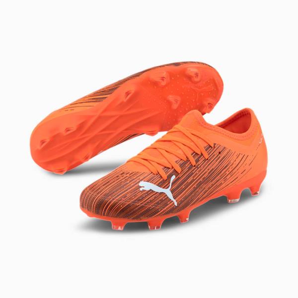 Ghete Fotbal Puma ULTRA 3.1 FG/AG Youth Baieti Portocalii Negrii | PM814UPA