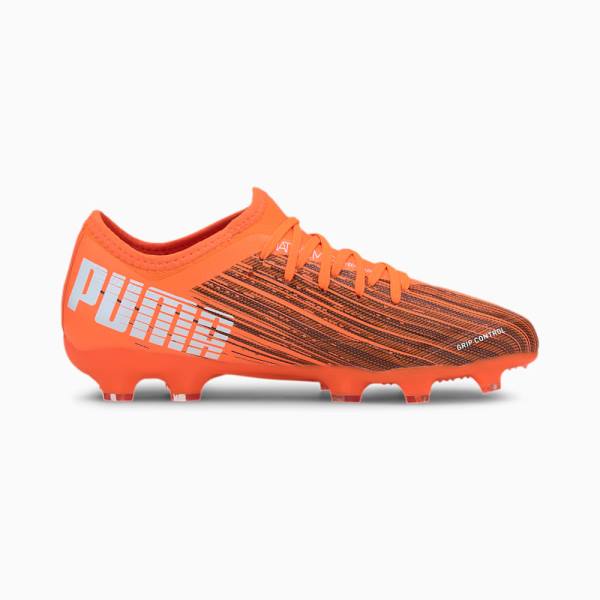 Ghete Fotbal Puma ULTRA 3.1 FG/AG Youth Baieti Portocalii Negrii | PM814UPA