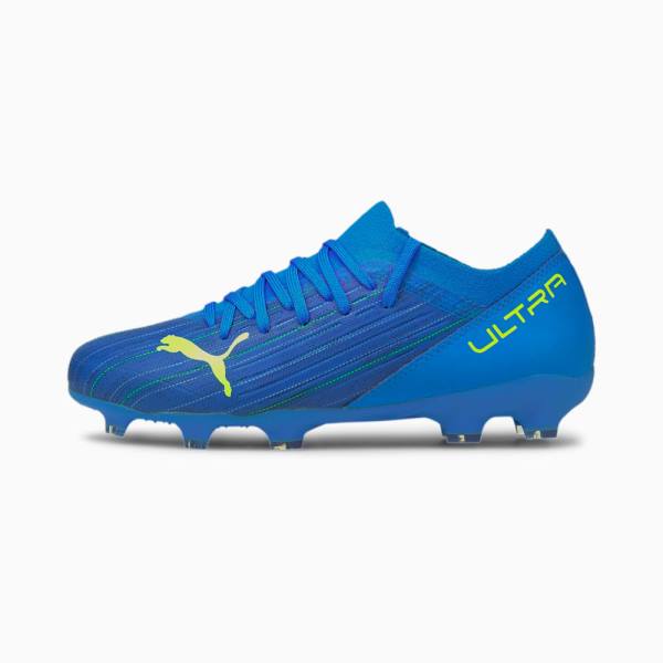 Ghete Fotbal Puma ULTRA 3.2 FG/AG Youth Baieti Albastri Galbeni | PM894DEU