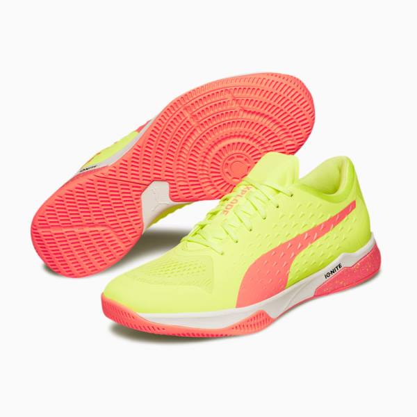 Pantofi Handbal Puma Explode 1 Barbati Galbeni Roz Albi Gri | PM968DMY