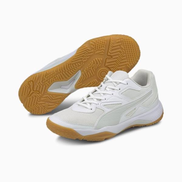 Pantofi Handbal Puma Solarflash Indoor Sports Barbati Albi | PM325LYD