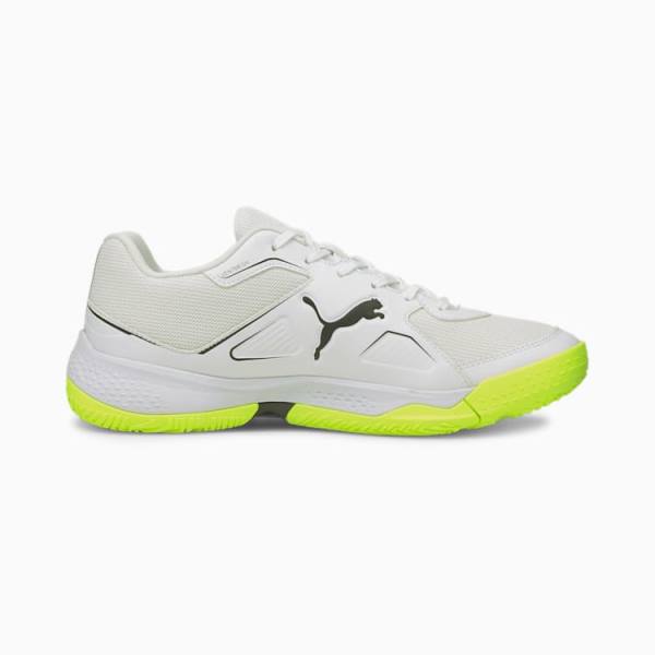 Pantofi Handbal Puma Solarflash Indoor Sports Barbati Albi Negrii Galbeni | PM829OTS