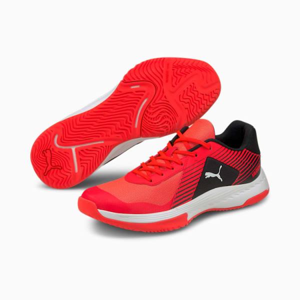 Pantofi Handbal Puma Varion Indoor Sports Barbati Rosii Albi Negrii | PM489KXB