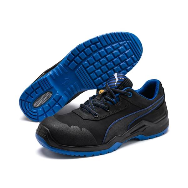 Pantofi Protectie Puma Argon Blue Low S3 ESD SRC Barbati Negrii Albastri | PM168VND