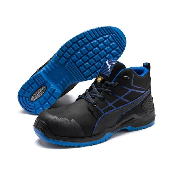 Pantofi Protectie Puma Krypton Blue Mid-High Barbati Negrii Albastri | PM043TKB