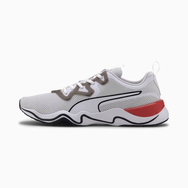 Pantofi Sport Puma Zone XT Knit Barbati Albi Negrii | PM625JKE