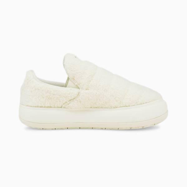 Sandale Puma Suede Mayu Slip-On Teddy Dama Albi | PM631PVE