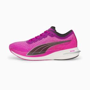 Adidasi Alergare Puma Deviate NITRO Dama Violet Inchis Negrii Metal Argintii | PM732FAE