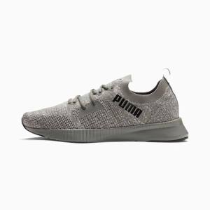 Adidasi Alergare Puma Flyer Runner Engineered Knit Barbati Gri Albi Negrii | PM504WIT