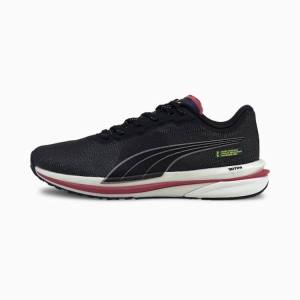 Adidasi Alergare Puma Velocity Nitro WTR Dama Negrii Argintii Galbeni | PM790PFK