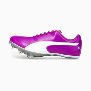 Adidasi Alergare Puma evoSPEED Sprint 10 Track & Field Dama Violet Inchis Albi Argintii | PM085ESJ