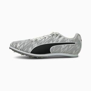 Adidasi Alergare Puma evoSPEED Star 7 Track and Field Spikes Dama Albi Negrii Argintii | PM134VHM