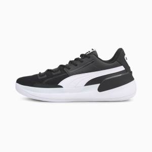 Adidasi Baschet Puma Clyde Hardwood Team Dama Negrii Albi | PM980YRU