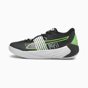 Adidasi Baschet Puma Fusion Nitro Barbati Negrii Verzi | PM381VGU