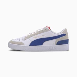 Adidasi Baschet Puma Ralph Sampson Lo Vintage Barbati Albi Albastri Rosii | PM897GEP