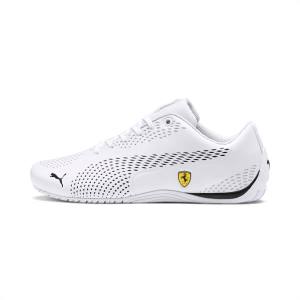 Adidasi Moto Puma Ferrari Drift Cat 5 Ultra II Dama Albi Negrii | PM697KAW