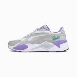 Adidasi Moto Puma Mercedes RS-Cube Barbati Argintii Albi Violet | PM950LJG