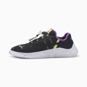 Adidasi Moto Puma Replicat-X 1.8 Pirelli Barbati Negrii Violet Verzi | PM832HSX