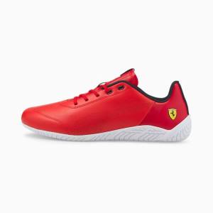 Adidasi Moto Puma Scuderia Ferrari Ridge Cat Barbati Albi | PM329TEA