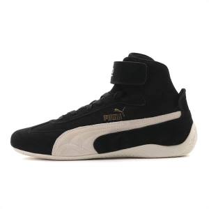 Adidasi Moto Puma Speedcat Sparco Mid-High Dama Negrii Albi Aurii | PM439GRF