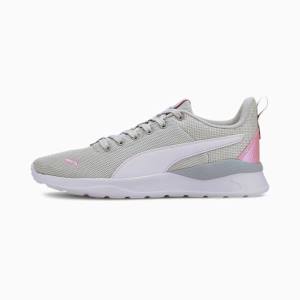 Adidași Puma Anzarun Lite Metallic Youth Fete Gri Albi Roz | PM270OJF