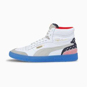 Adidași Puma Ralph Sampson Mid-High 4th of July Dama Albi Rosii | PM097JBC