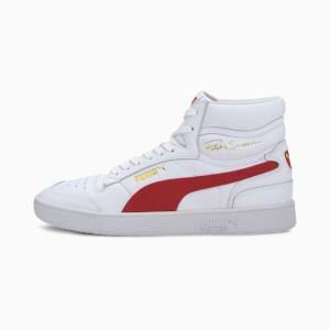 Adidași Puma Ralph Sampson Mid-High Barbati Albi Rosii | PM751AEI