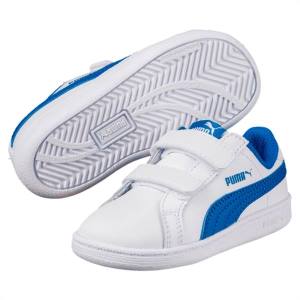 Adidași Puma Smash Piele V PS Baieti Albi Albastri | PM361NID