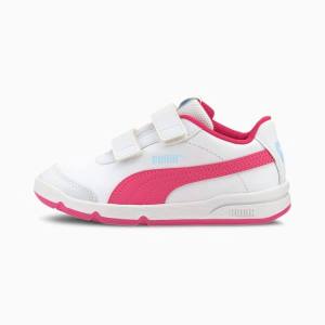 Adidași Puma Stepfleex 2 SL VE V Baieti Albi Roz Albastri Deschis Violet | PM701XWF