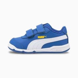 Adidași Puma Stepfleex 2 SL VE V Fete Albastri Albi Galbeni | PM085EVR