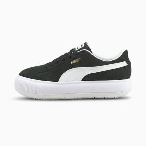 Adidași Puma Suede Mayu Dama Negrii Albi | PM701QGO