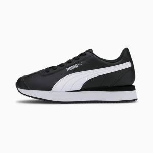 Adidași Puma Turino Stacked Dama Negrii Albi | PM498BFN