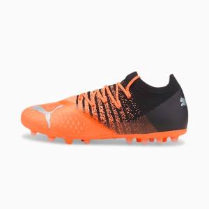 Ghete Fotbal Puma FUTURE Z 2.3 MG Barbati Portocalii Argintii Negrii | PM285ZAR