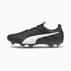 Ghete Fotbal Puma KING Platinum 21 MxSG Barbati Negrii Albi | PM186PAU