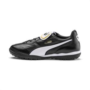 Ghete Fotbal Puma KING Top TT Barbati Negrii Albi | PM830ZCX