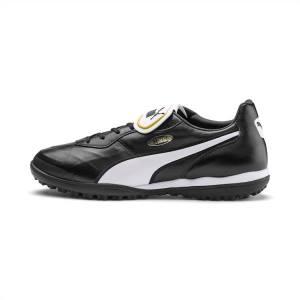 Ghete Fotbal Puma KING Top TT Barbati Negrii Albi | PM934UKC