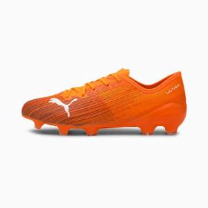 Ghete Fotbal Puma ULTRA 2.1 FG/AG Barbati Portocalii Negrii | PM086IFV