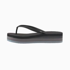 Sandale Puma Comfy Flip Platforma Dama Negrii Gri Inchis | PM246KOX