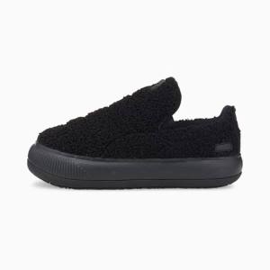 Sandale Puma Suede Mayu Slip-On Teddy Dama Negrii | PM160TYN